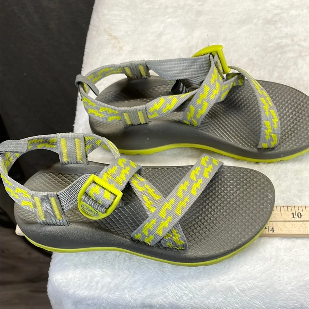 Chaco Gray and Yellow Sport Sandals for Active‎ Adventures